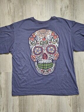 New Hasta Siempre Casual Sugar Skull Tee Shirt